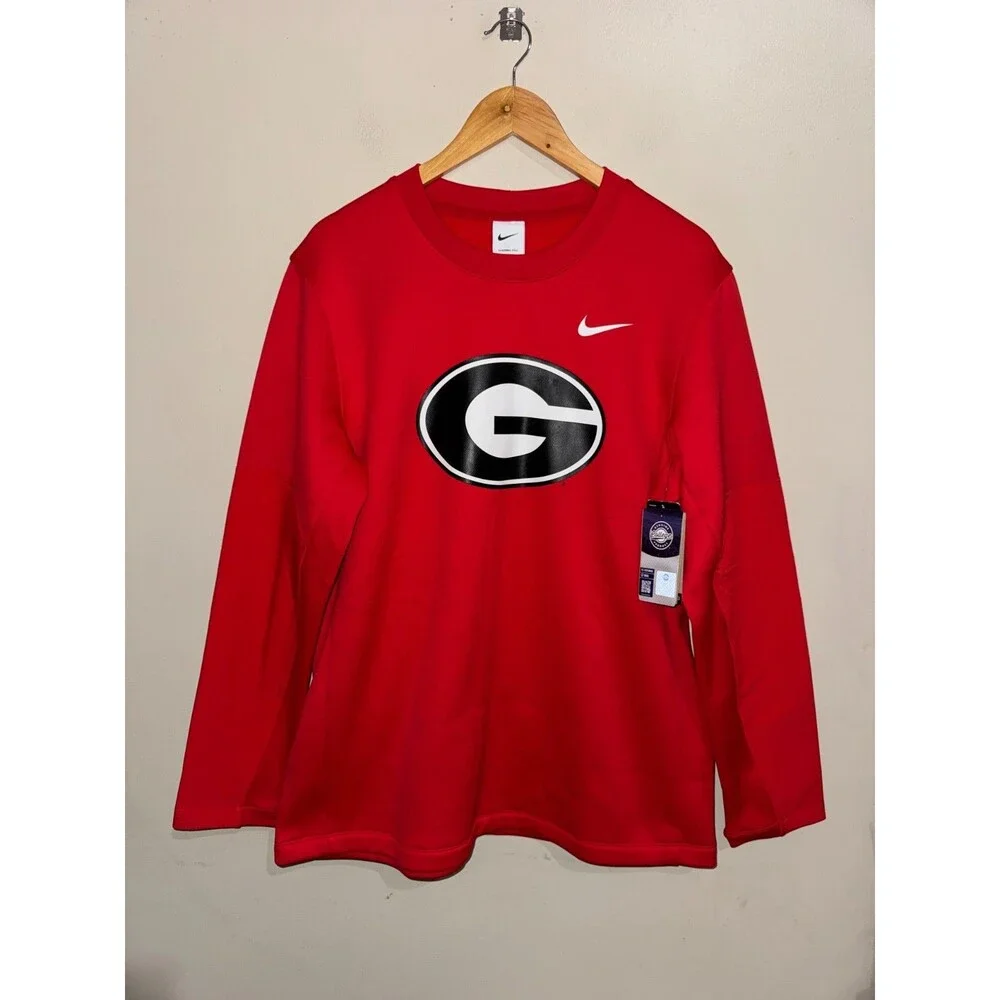 Nike UGA Georgia Bulldogs Team Issue On-Field Therma-FIT Sweatshirt Men's L NCAA